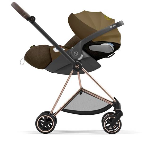 Cybex Mios 3.0 Khaki Green + Cloud Z I-Size + Rose gold frame Bērnu rati 4in1