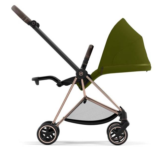 Cybex Mios 3.0 Khaki Green + Cloud Z I-Size + Rose gold frame Bērnu rati 4in1