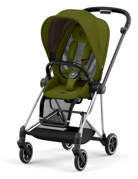 Cybex Mios 3.0 Khaki Green Plus + Cloud Z I-Size + Chrome Black frame Bērnu rati 3in1