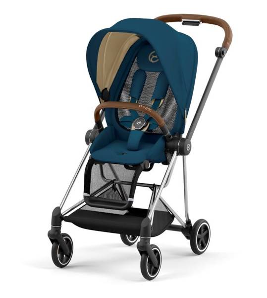 Cybex Mios 3.0 Mountain Blue + Cloud Z I-Size + Chrome Brown frame Bērnu rati 4in1