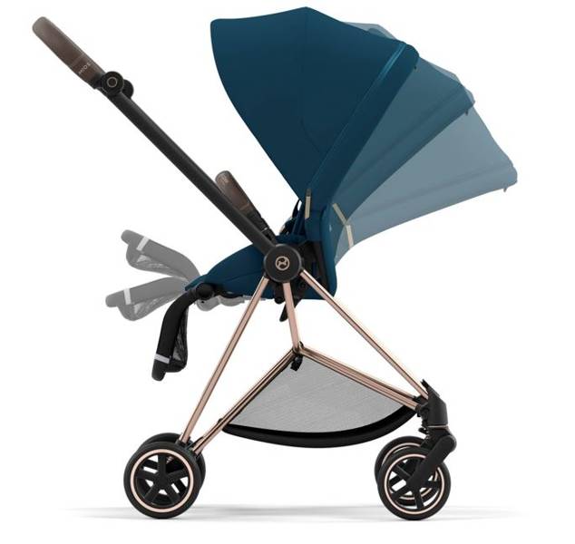 Cybex Mios 3.0 Mountain Blue Plus + Cloud Z i-Size + Rose gold frame Детская коляска 3in1