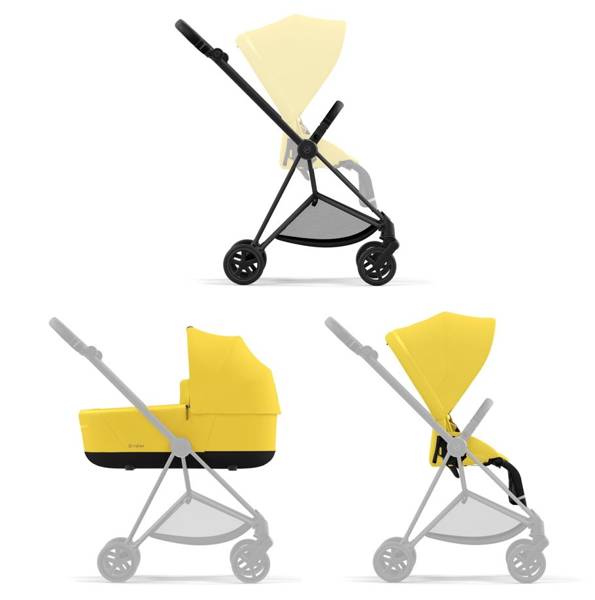 Cybex Mios 3.0 Mustard Yellow Plus + Cloud Z i-Size + Matt Black frame Детская коляска 3in1