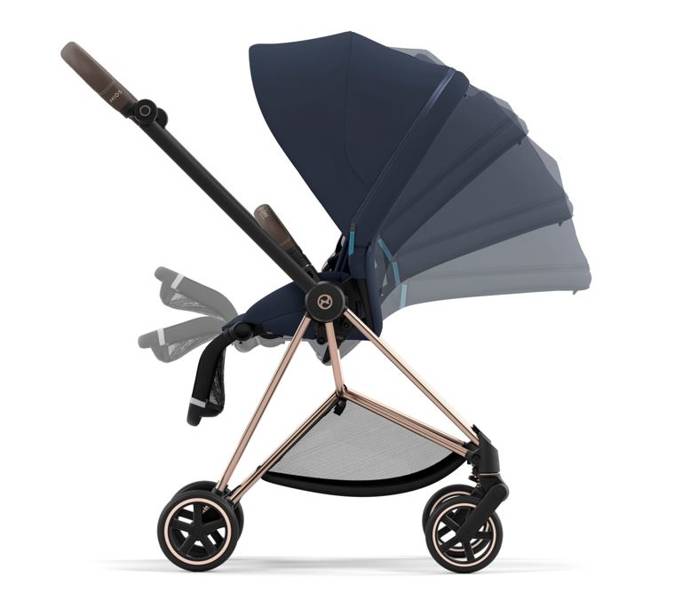 Cybex Mios 3.0 Nautical Blue Plus + Cloud Z i-Size + Rose gold frame Детская коляска 3in1