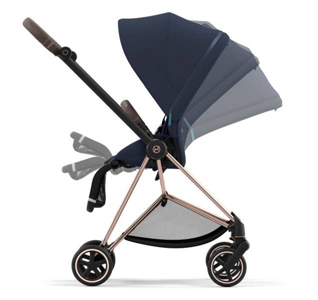 Cybex Mios 3.0 Nautical Blue Plus + Cloud Z i-Size + Rose gold frame Детская коляска 3in1