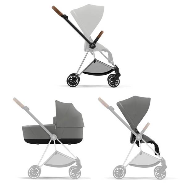 Cybex Mios 3.0 Soho Grey Plus + Cloud Z i-Size + Chrome Brown frame Детская коляска 3in1