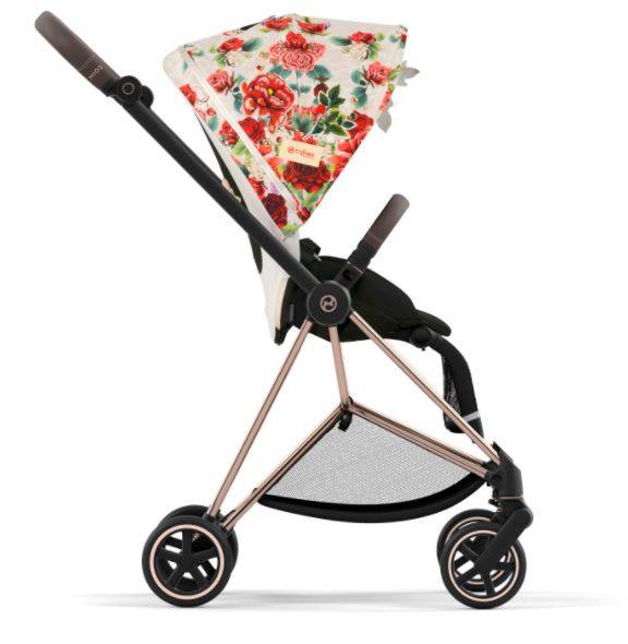 Cybex Mios 3.0 Spring Blossom Light + Cloud Z I-Size + Rose gold frame Bērnu rati 3in1