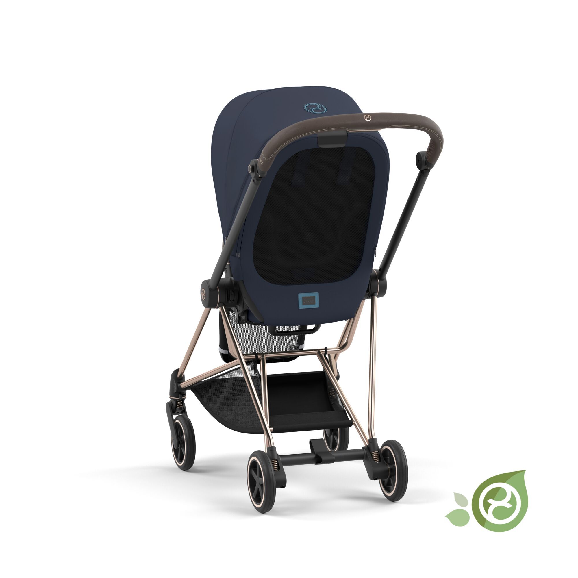 Cybex Mios Eco Dark Navy + Chrome Brown Frame Детская коляска 2in1