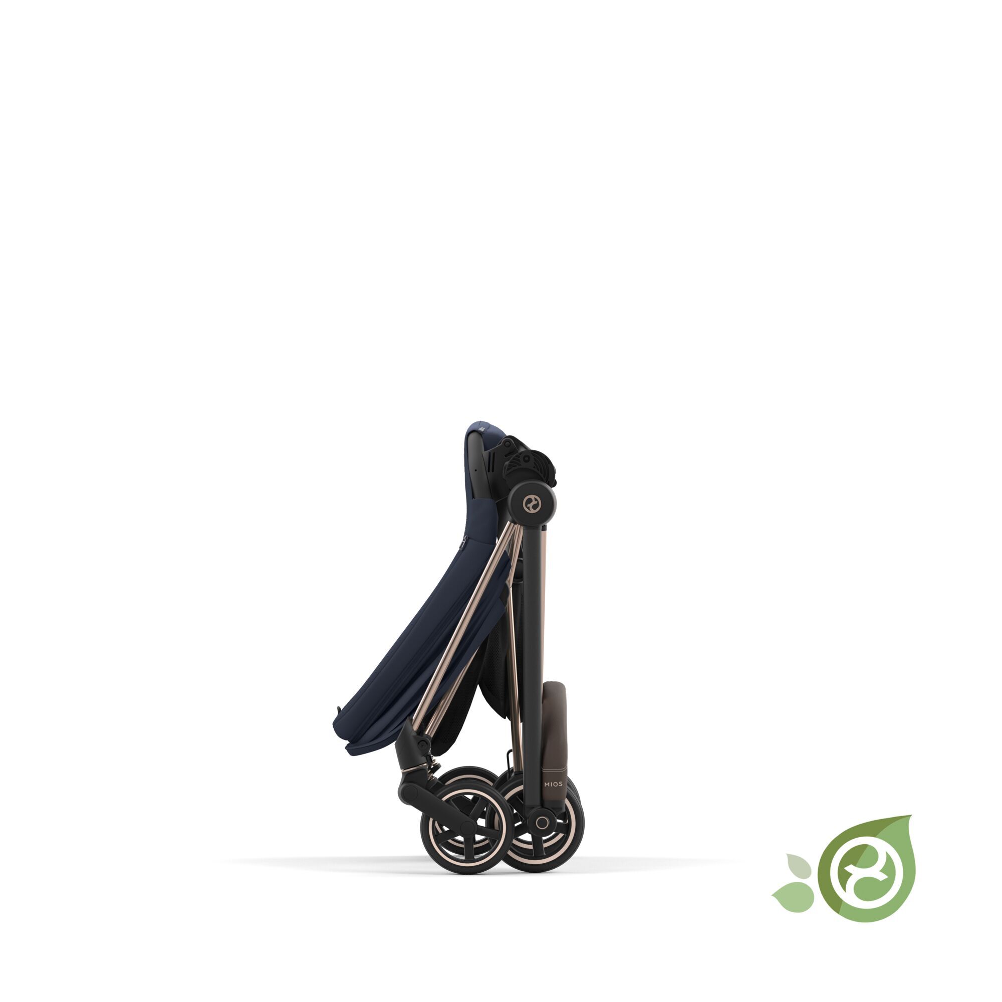 Cybex Mios Eco Dark Navy + Chrome Brown Frame Детская коляска 2in1