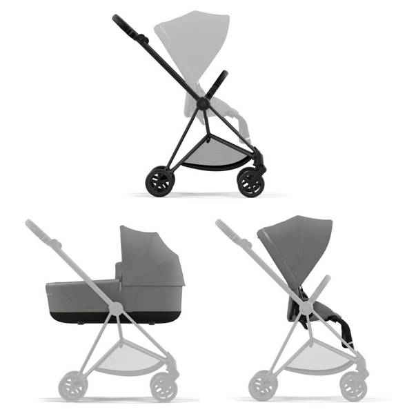 Cybex Mios Soho Grey + Chrome Black Frame Детская коляска 2in1