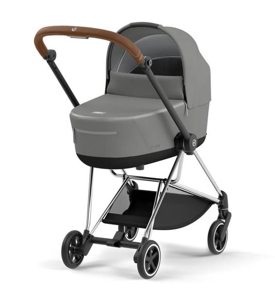 Cybex Mios Soho Grey + Chrome Brown Frame Bērnu rati 2in1