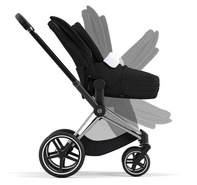 Cybex Priam 4.0 + Chrome black frame + Cloud Z I-size Deep black Детская коляска 3in1