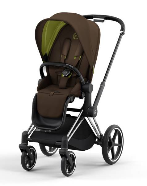 Cybex Priam 4.0 + Cloud Z I-size Chrome black frame Khaki Brown Bērnu rati 3in1