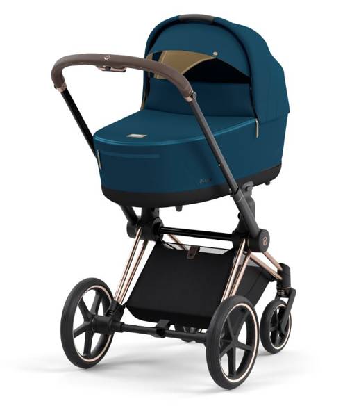 Cybex Priam 4.0 + Cloud Z I-size Gold rose frame Mountain Blue Детская коляска 3in1