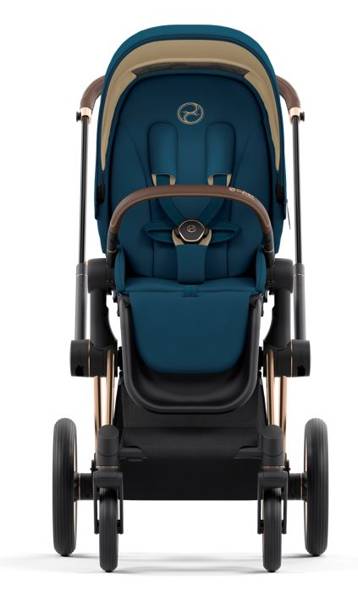 Cybex Priam 4.0 + Cloud Z I-size Gold rose frame Mountain Blue Детская коляска 3in1