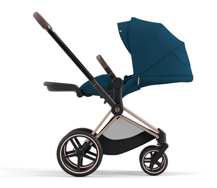 Cybex Priam 4.0 + Cloud Z I-size Gold rose frame Mountain Blue Детская коляска 3in1