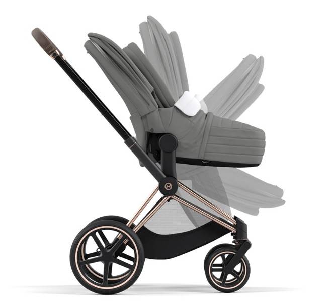 Cybex Priam 4.0 + Cloud Z I-size Gold rose frame Soho Grey Детская коляска 3in1