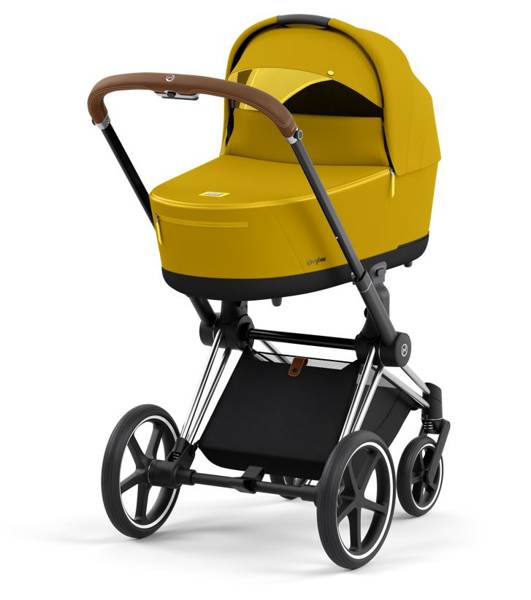 Cybex Priam 4.0 + Cloud Z2 I-size Chrome brown frame Mustard Yellow Bērnu rati 3in1