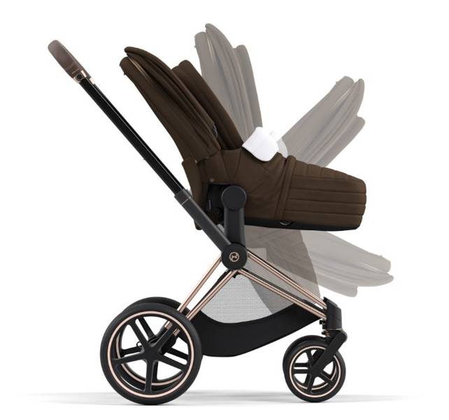 Cybex Priam 4.0 + Cloud Z2 I-size Gold rose frame Khaki Brown Детская коляска 3in1