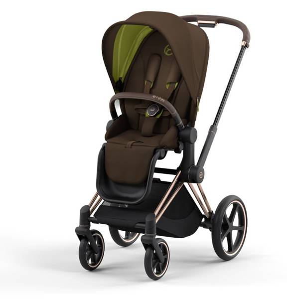 Cybex Priam 4.0 + Cloud Z2 I-size Gold rose frame Khaki Brown Детская коляска 3in1