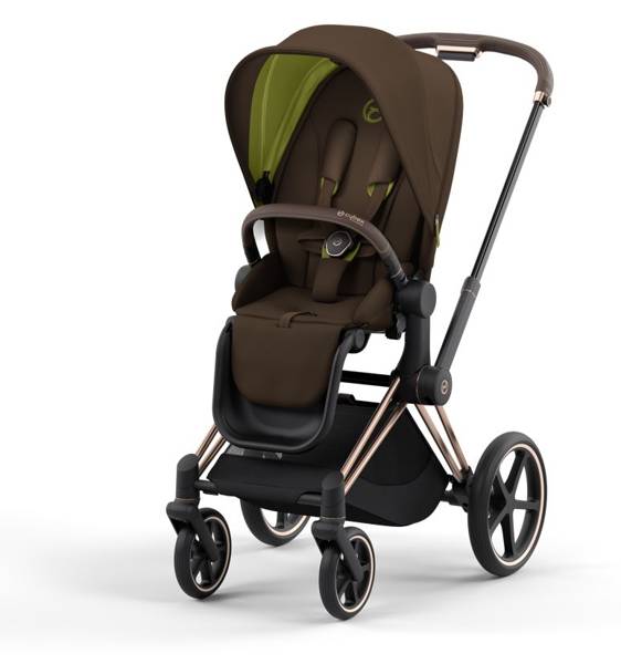 Cybex Priam 4.0 + Cloud Z2 I-size Gold rose frame Khaki Brown Детская коляска 3in1