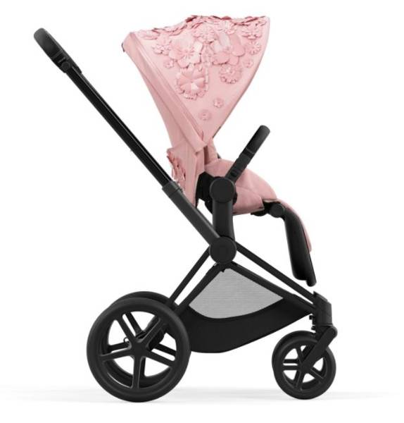 Cybex Priam 4.0 + Cloud Z2 I-size Matt black frame Pale Blush Simply Flowers Детская коляска 3in1