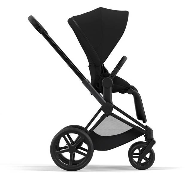 Cybex Priam 4.0 Deep Black + Matt black frame Pastaigu rati