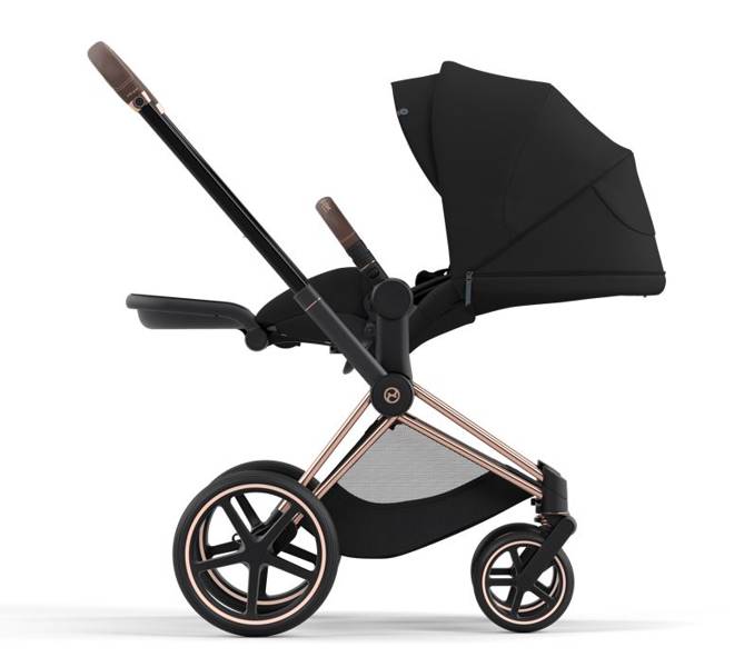 Cybex Priam 4.0 + Gold rose frame + Cloud T I-size Sepia black Детская коляска 3in1