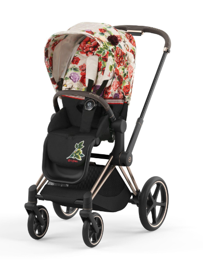 Cybex Priam 4.0 Spring Blossom Light Rose Gold frame Детская коляска 2in1