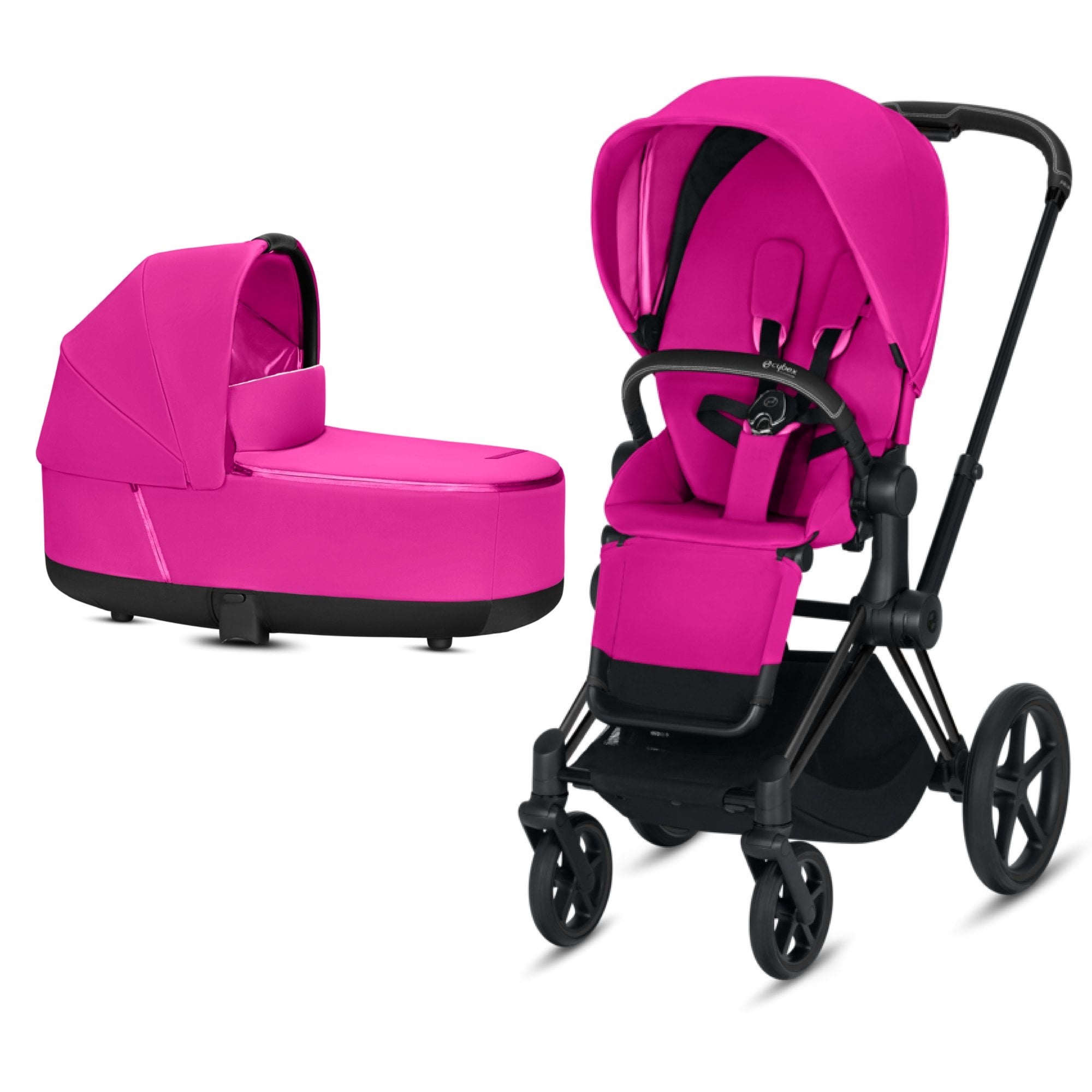 Cybex Priam Fancy Pink Matt black frame Детская коляска 3 в 1