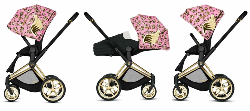 Cybex Priam Lux Cherub Pink by Jeremy Scott Люлька для коляски