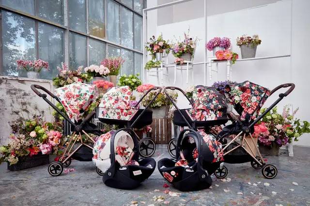 Cybex Priam Lux Spring Blossom Dark Люлька для коляски