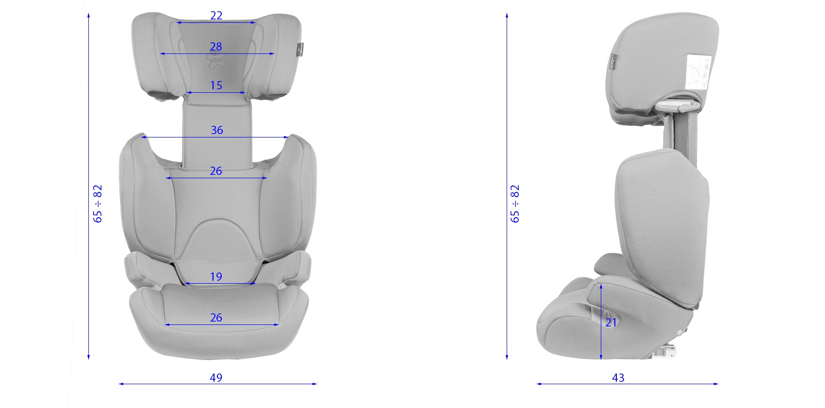 Cybex Solution 2-Fix Comfy Grey Bērnu autosēdeklis 15-36 kg