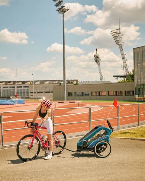 Cybex Zeno Bike Light Pink Sporta ratiņi Skriešanai Slēpošanai - Velo piekabe 4in1