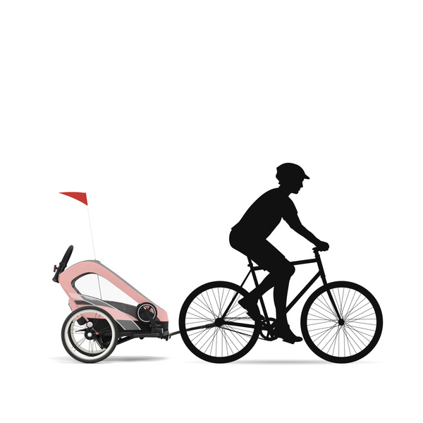 Cybex Zeno Bike Light Pink Sporta ratiņi Skriešanai Slēpošanai - Velo piekabe 4in1