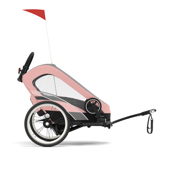 Cybex Zeno Bike Light Pink Sporta ratiņi Skriešanai Slēpošanai - Velo piekabe 4in1