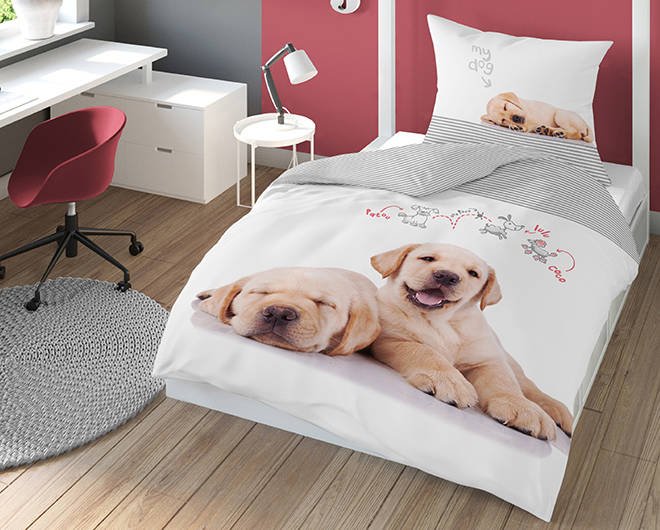 Detexpol Cute Puppies Комплект постельного белья из 2 частей 160x200