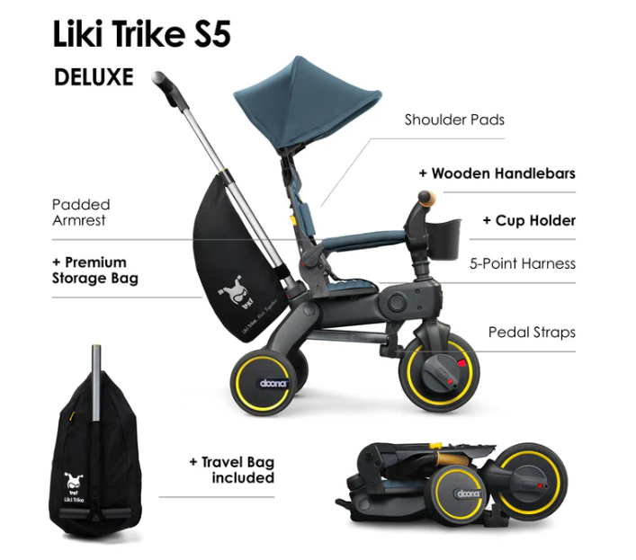 DOONA Liki Trike S5 Ocean Blue Детский трехколесный велосипед