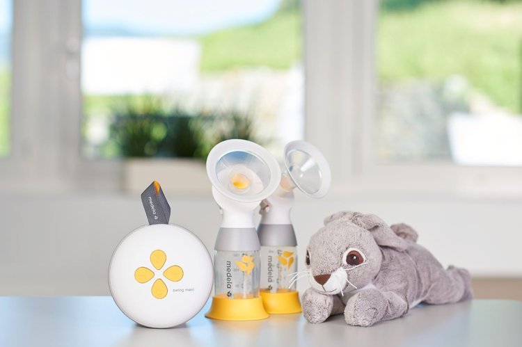 Двойной электрический молокоотсос Medela Swing Maxi RD + крем для сосков Purelan Lanolin