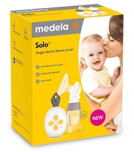 Электрический молокоотсос Medela Solo Single + крем для сосков Purelan Lanolin