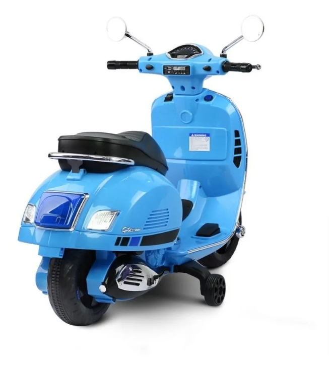 Детский скутер с аккумулятором Vespa 801 Blue