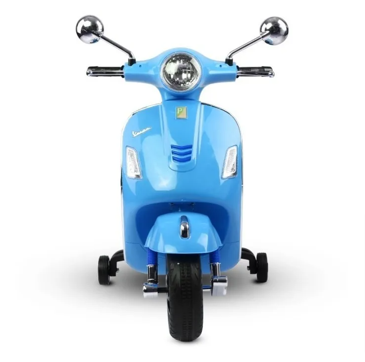 Детский скутер с аккумулятором Vespa 801 Blue