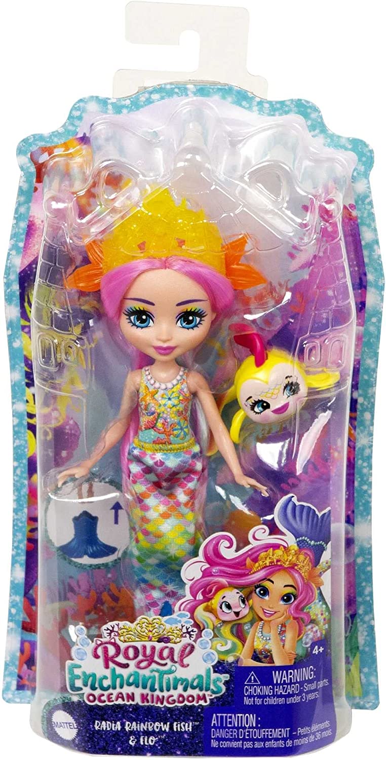 Enchantimals Rainey Radia Rainbow Fish&Flo Кукла русалка HCF68