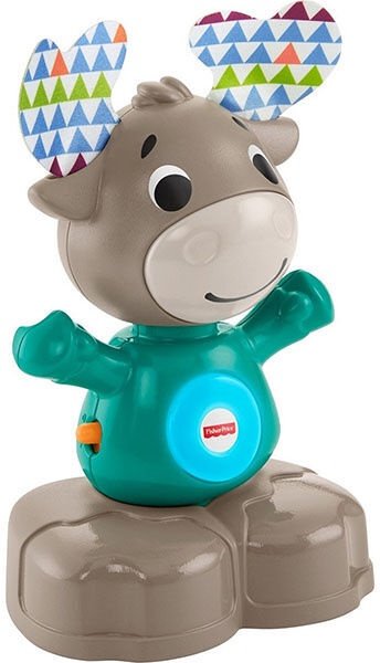 Fisher Price Bobble head Moose GJB21 Interaktīva rotaļlieta Alnis (krievu val.)