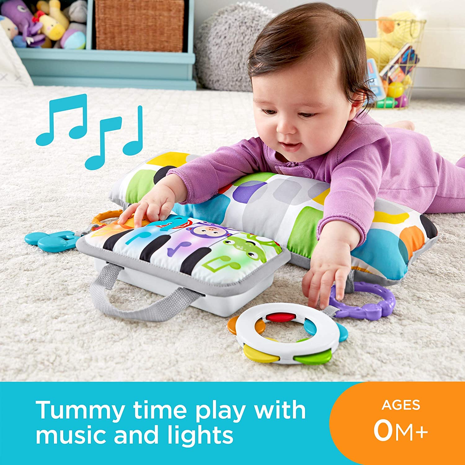 Fisher Price Musicians Piano Wedge Mini GJD27 Музыкальная Подушка /  BabyBest.lv