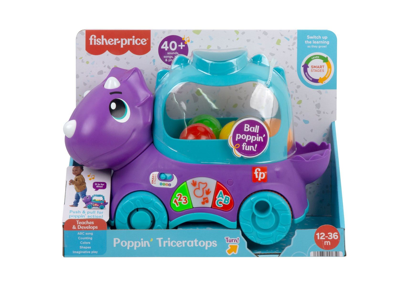 Fisher Price Poppin' Triceratops HNR53 Интерактивная игрушка