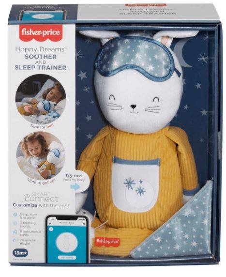 Fisher Price Sleepy Bunny Sleep With Me Nomierinošs Zaķis GMN58