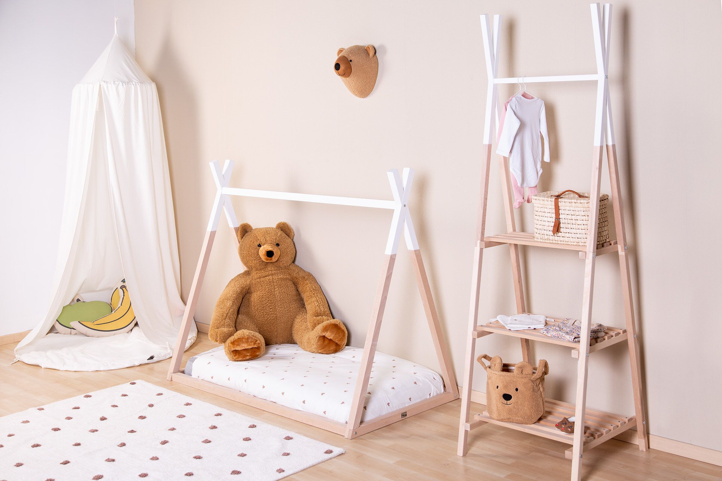 Grozs mantu uzglabāšanai 25x20x20 Childhome Teddy Beige