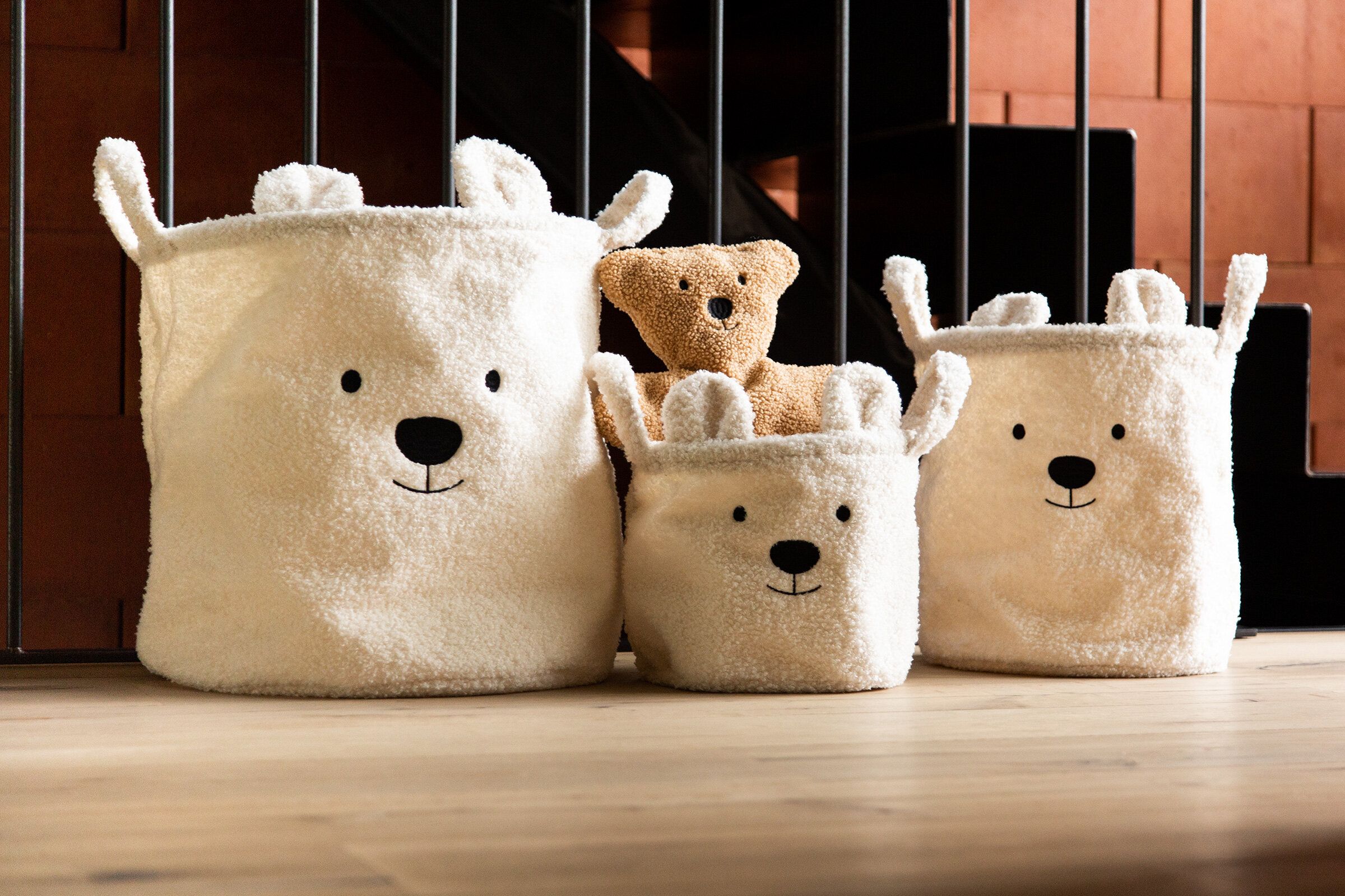 Корзина для хранения 25x20x20 Childhome Teddy Off white