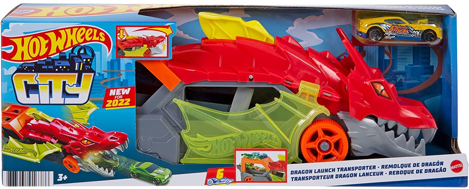 Hot Wheels Launcher Dragon Transporter GTK42