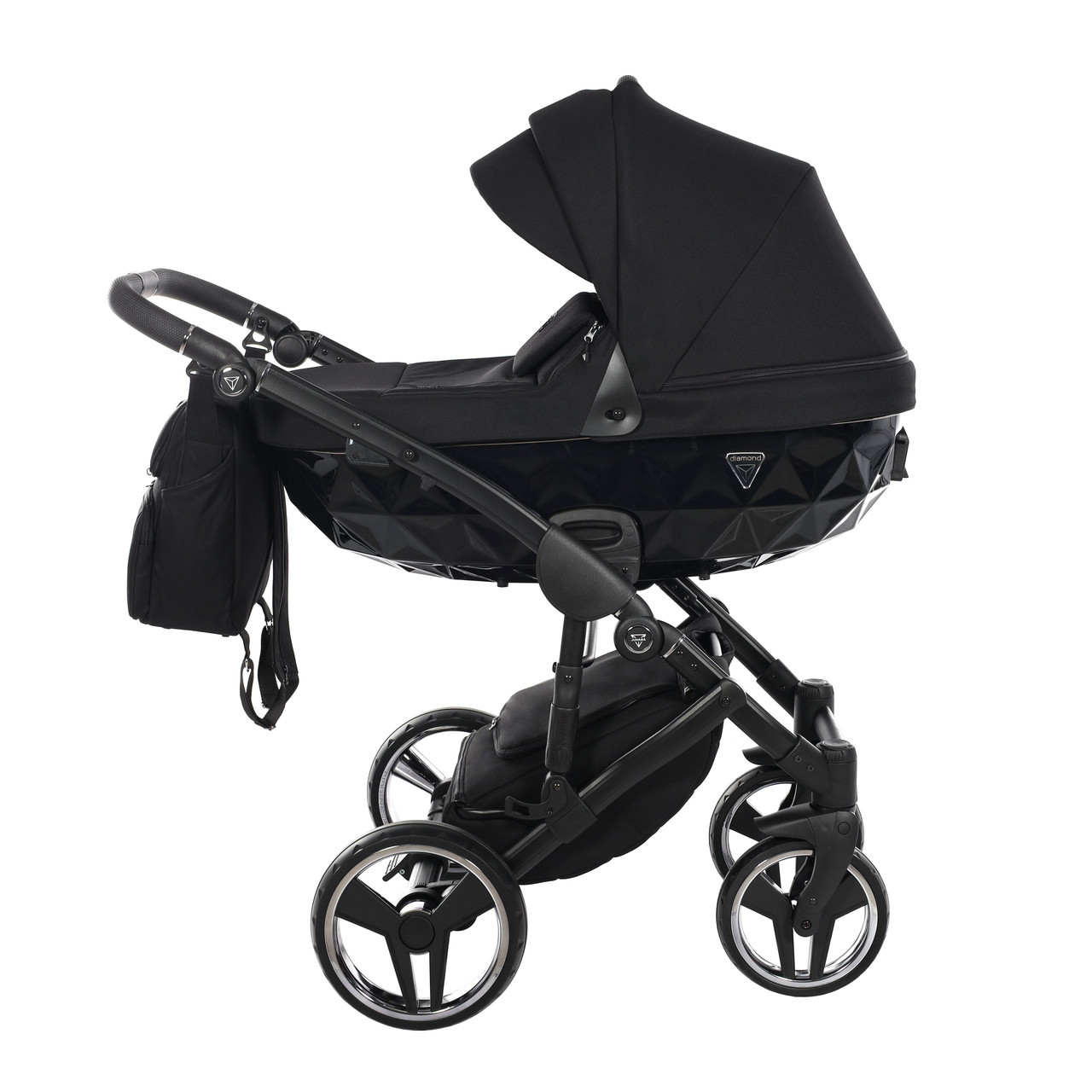 Junama Basic 01 Black Bērnu rati 3in1